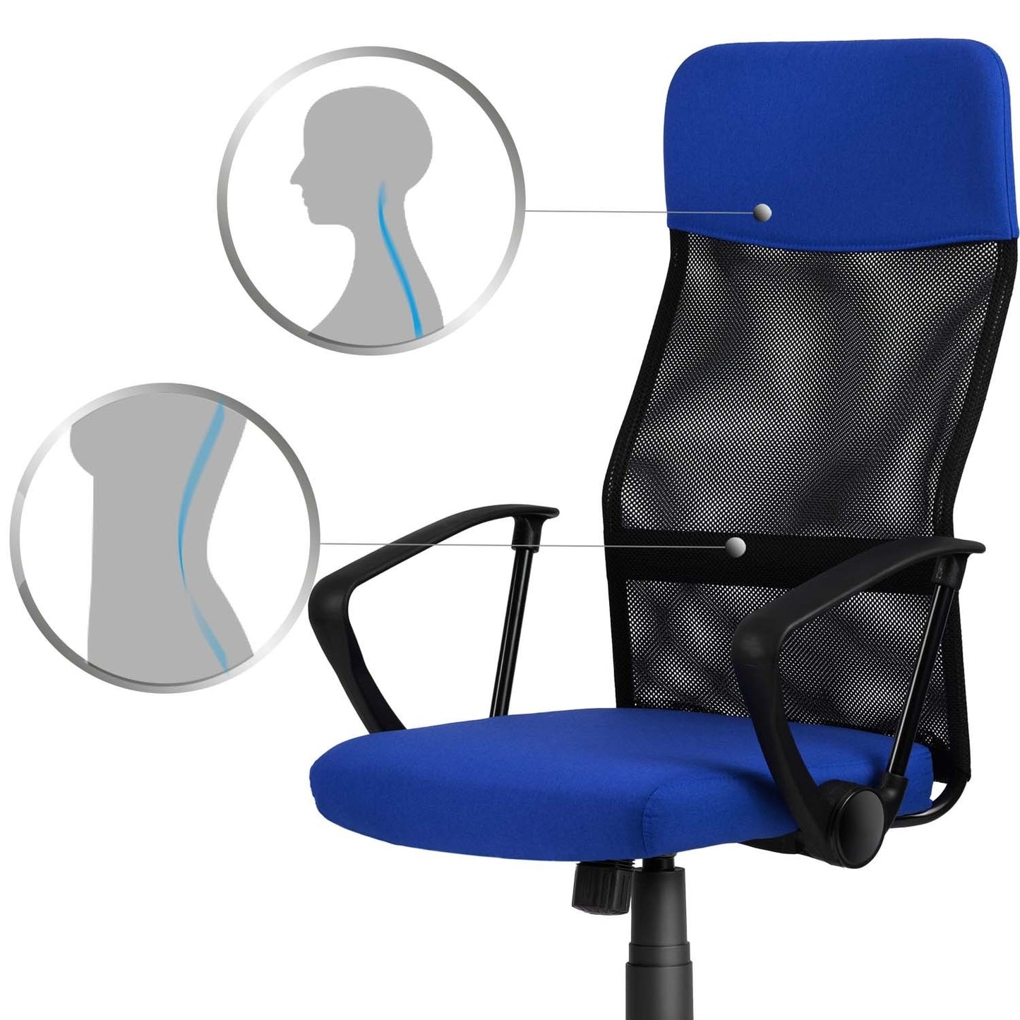 Sofotel Sydney Micro Mesh Office Chair Blue/Black