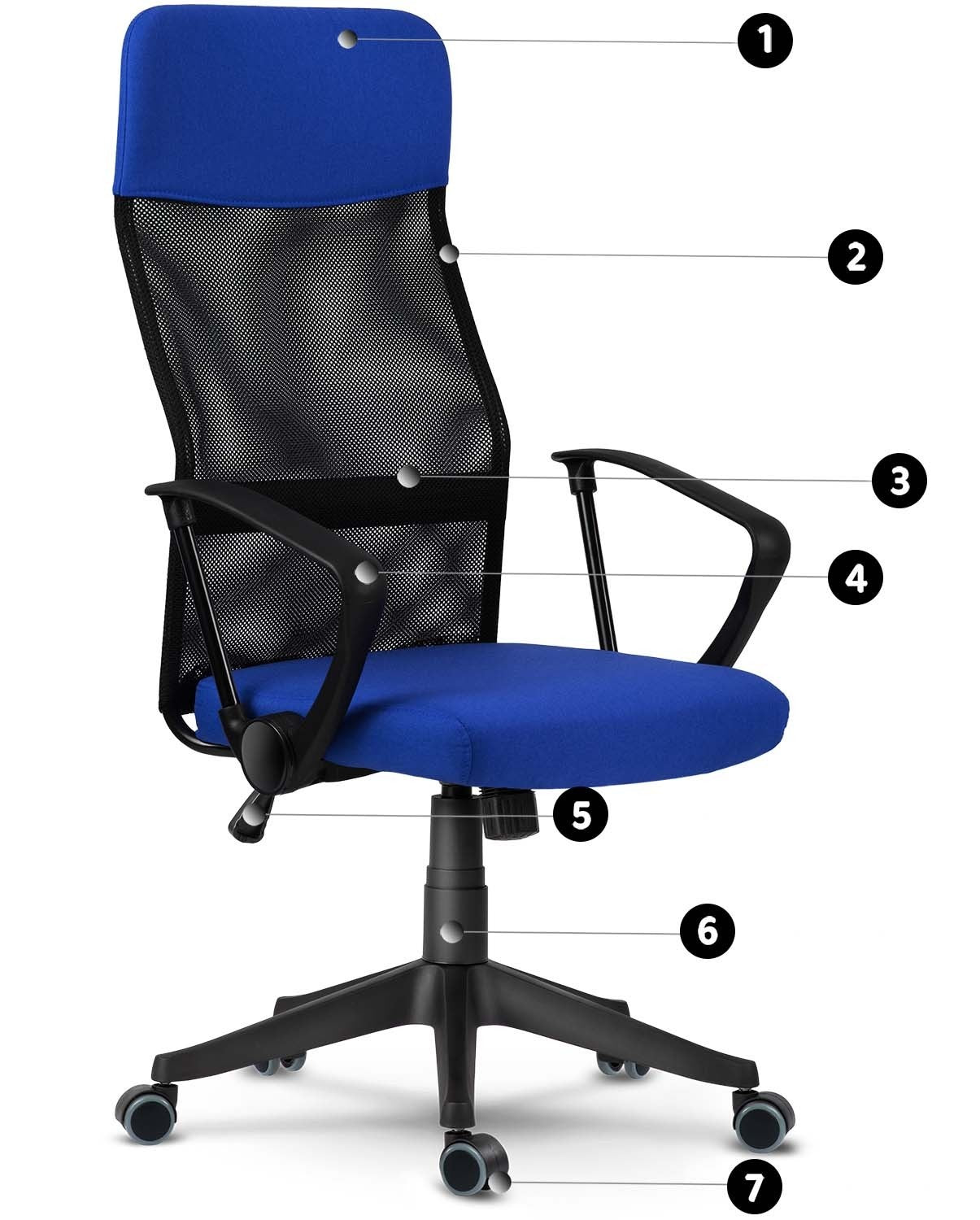 Sofotel Sydney Micro Mesh Office Chair Blue/Black