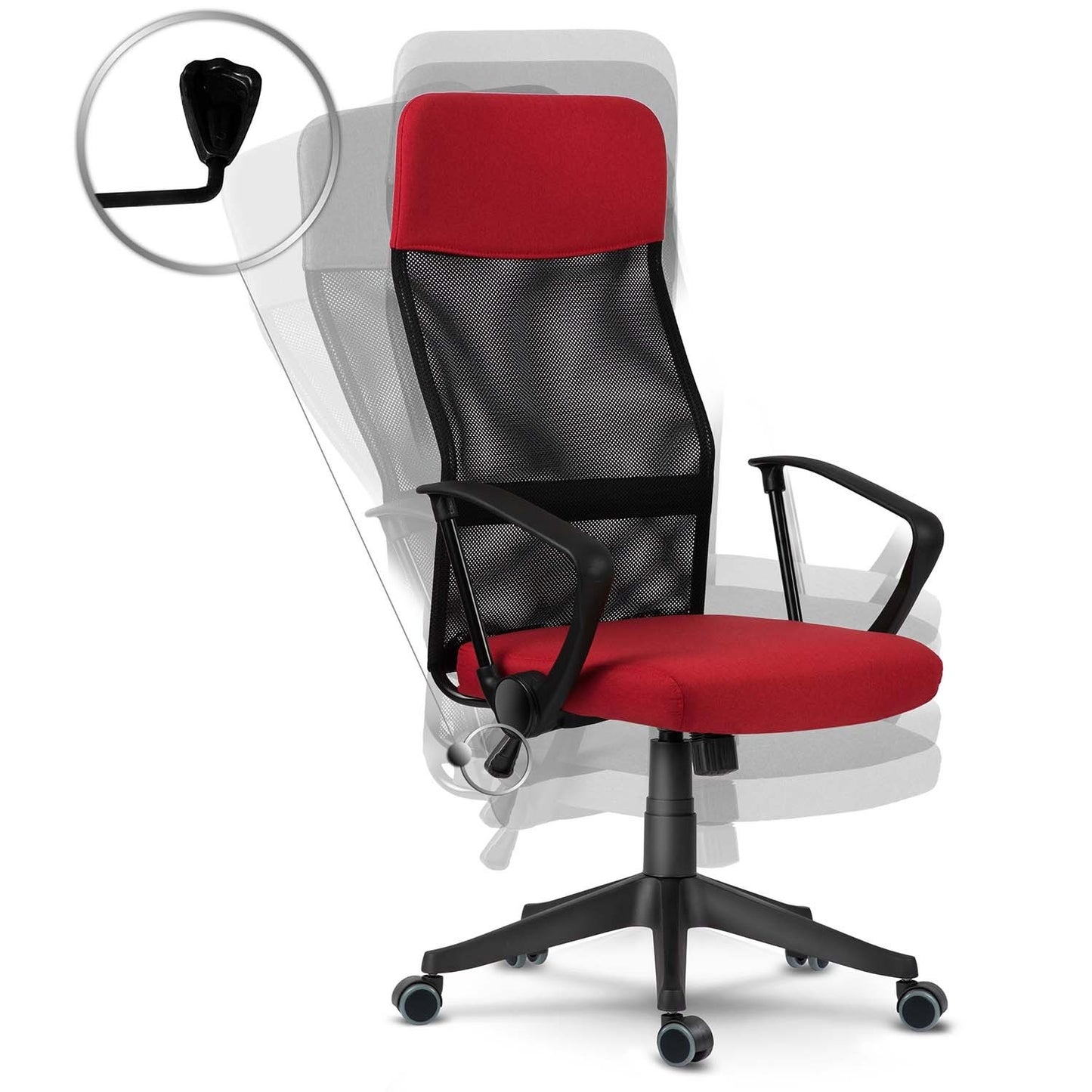 Sofotel Sydney Micro Mesh Office Chair Red/Black