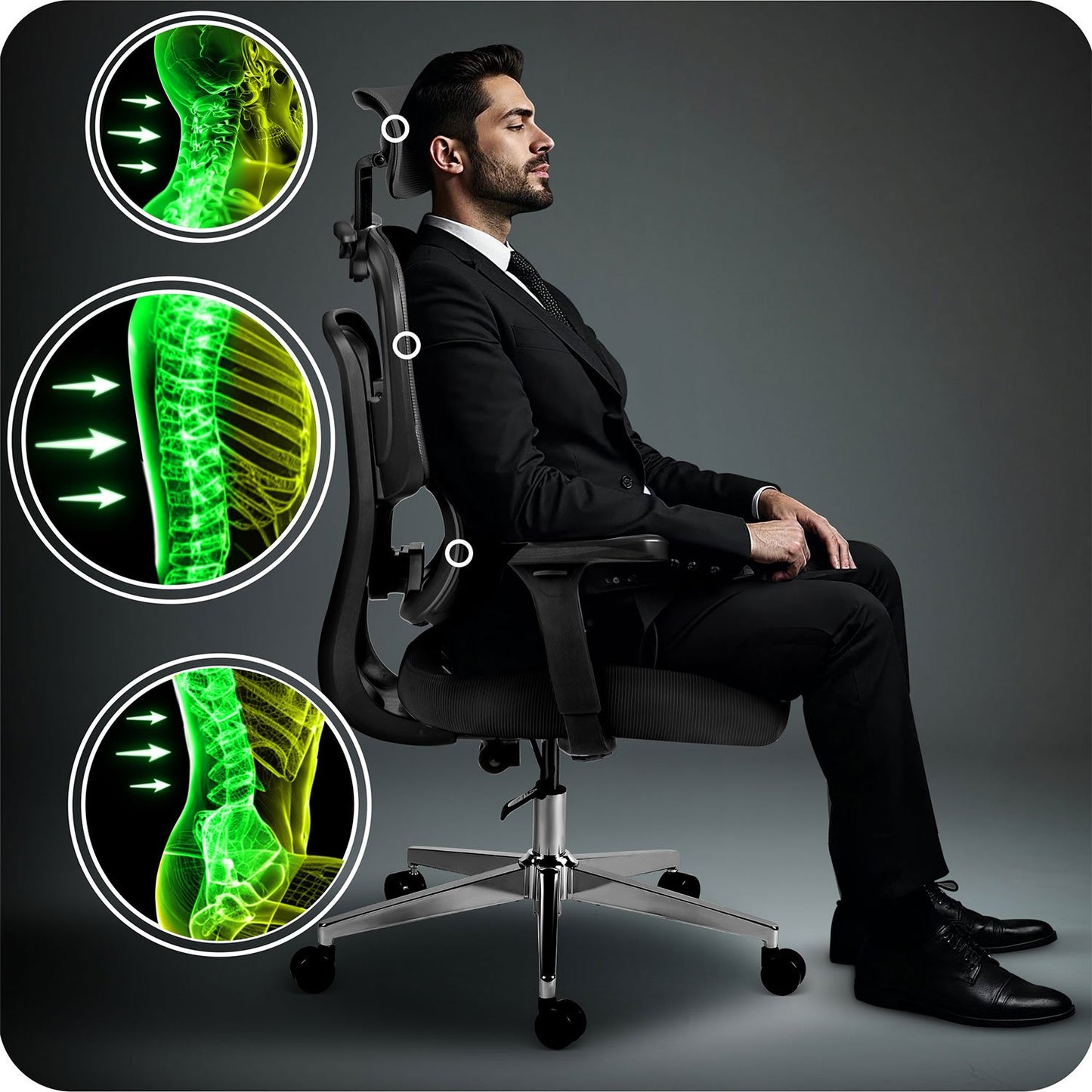 Sofotel Talin Micro Mesh Office Chair - Black
