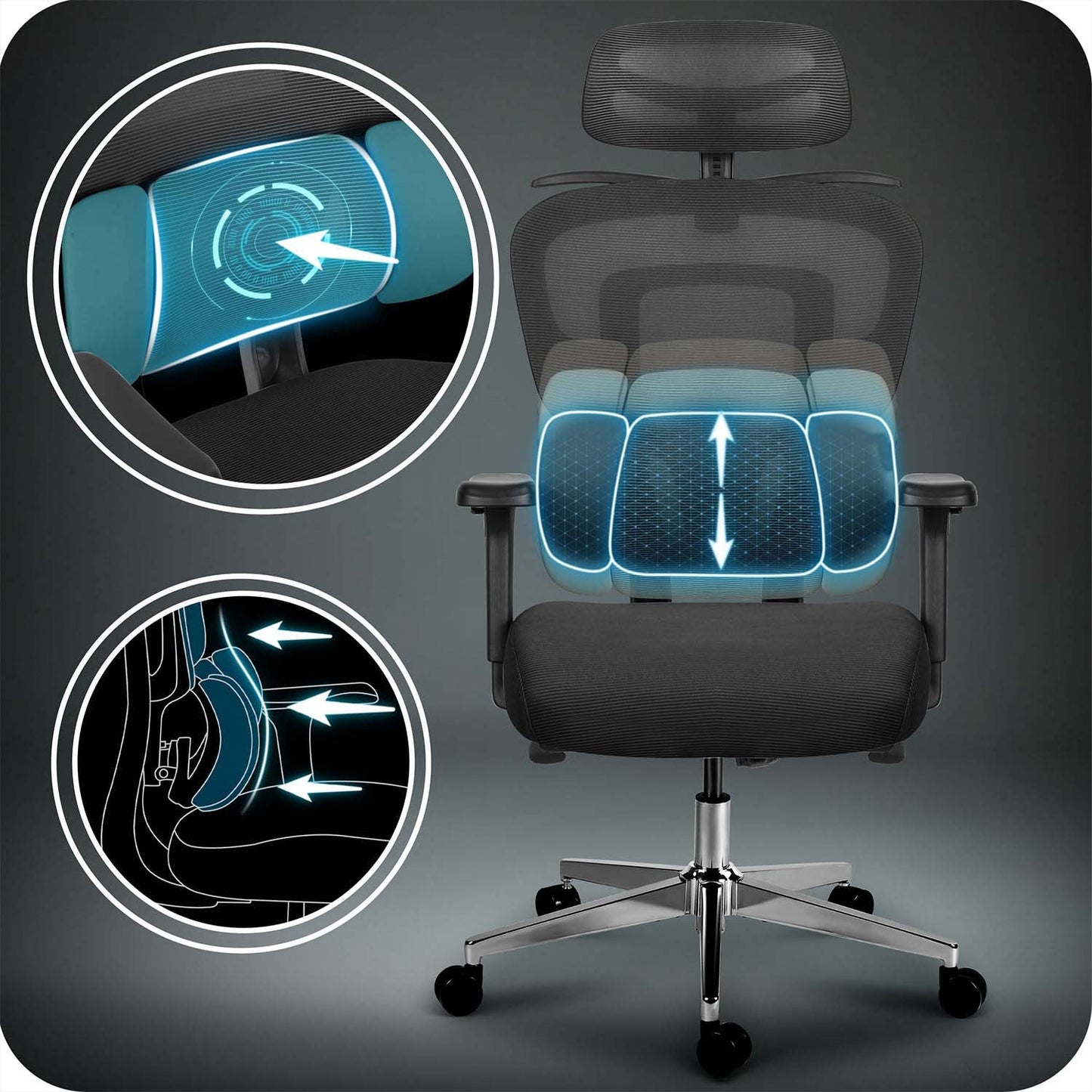 Sofotel Talin Micro Mesh Office Chair - Black