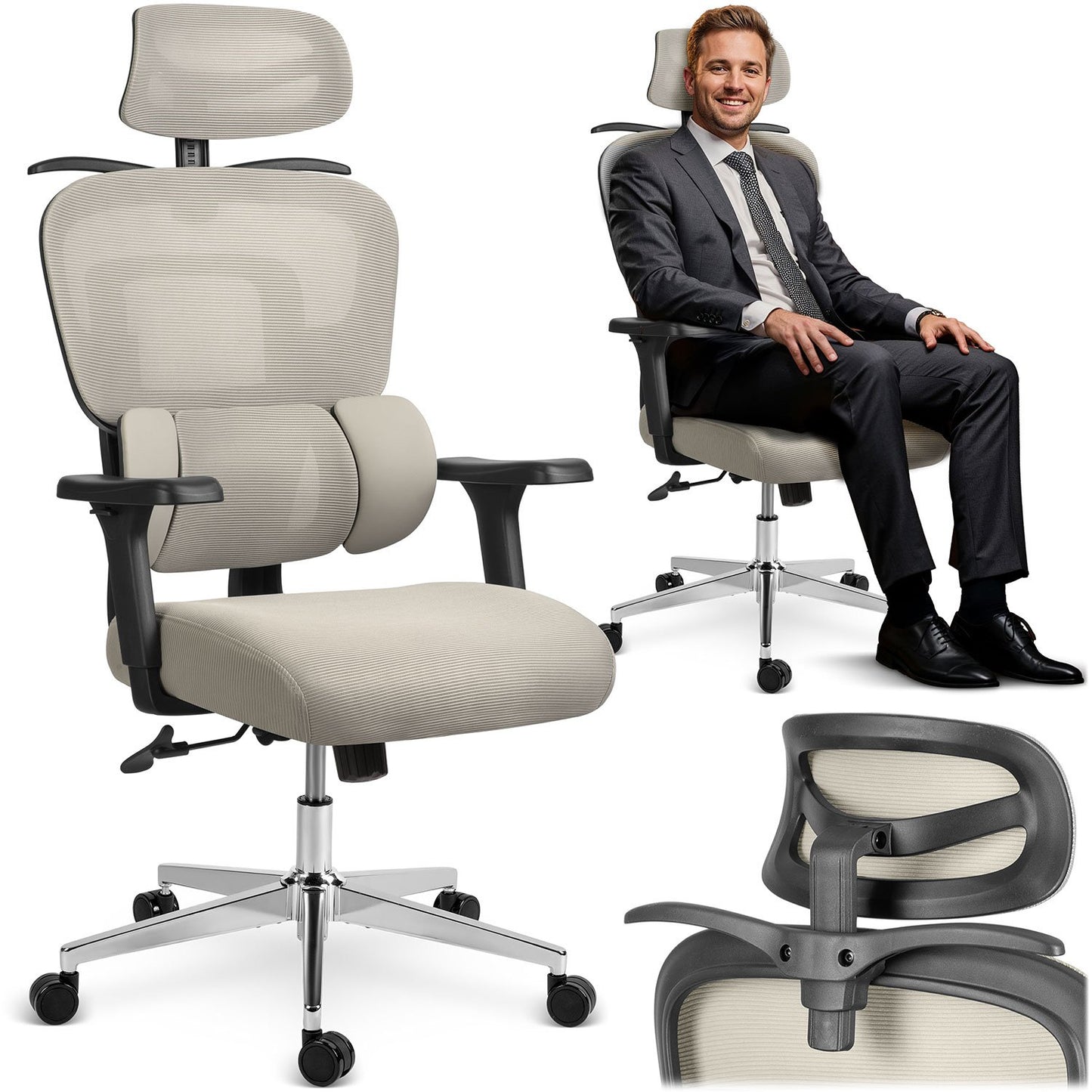 Sofotel Talin Micro Mesh Office Chair - Gray