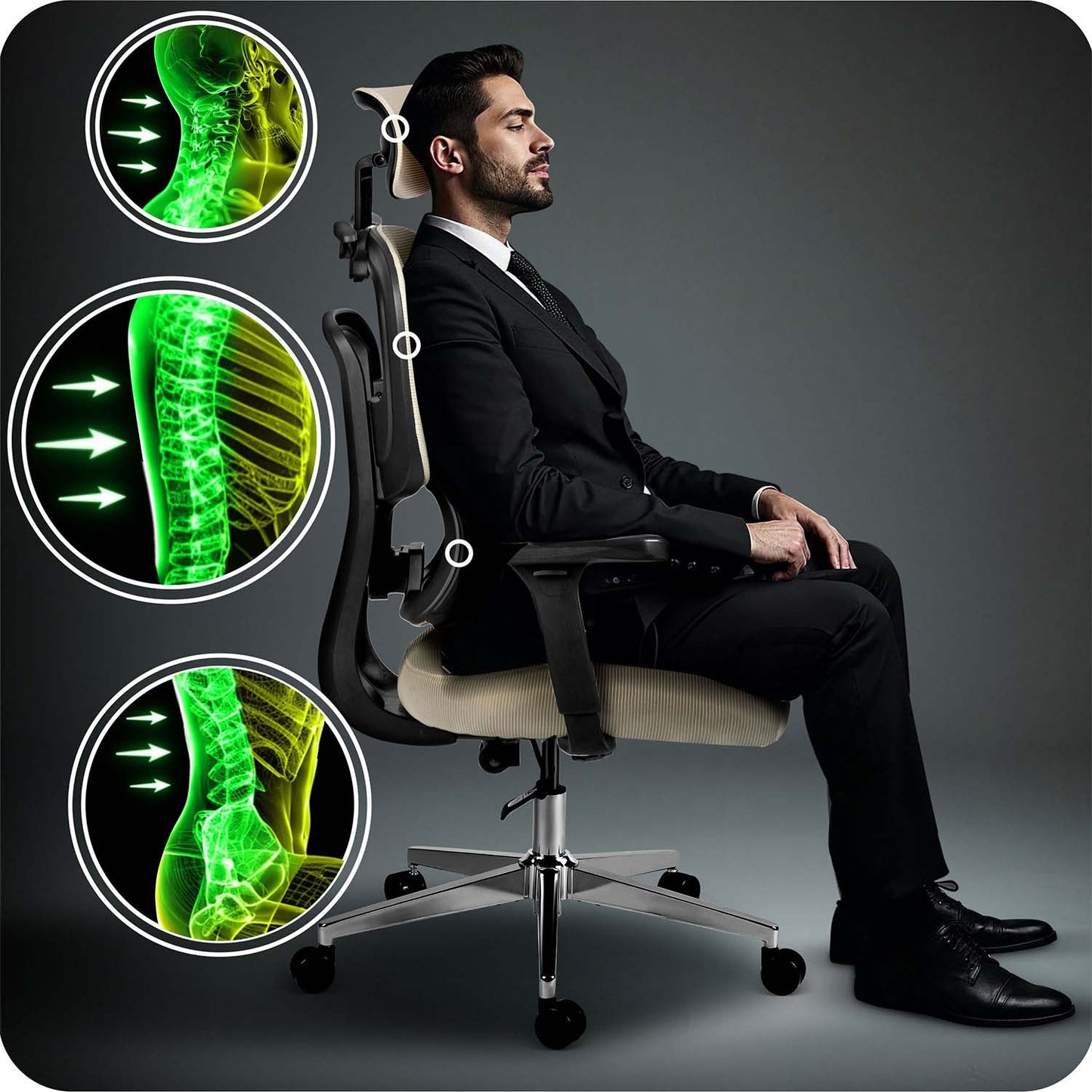 Sofotel Talin Micro Mesh Office Chair - Gray
