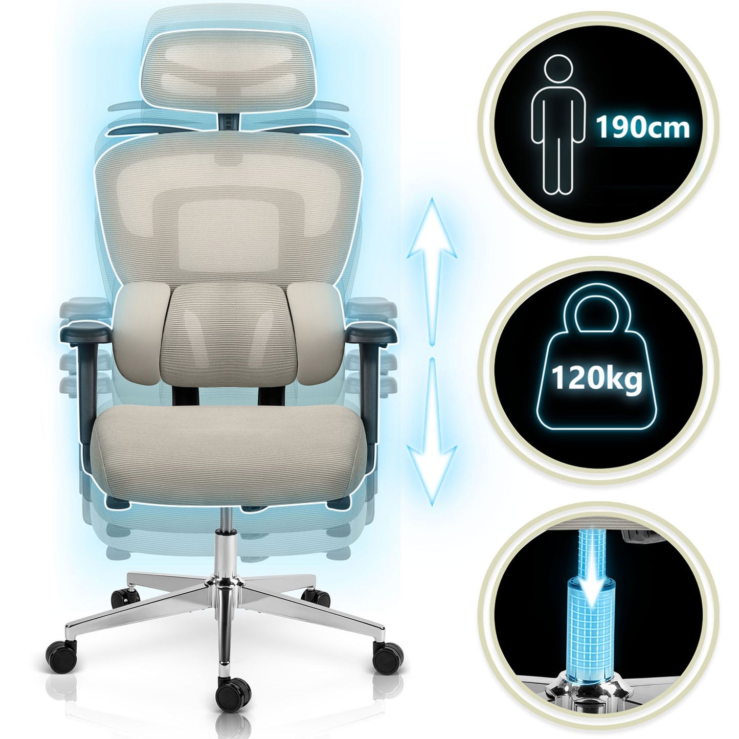 Sofotel Talin Micro Mesh Office Chair - Gray