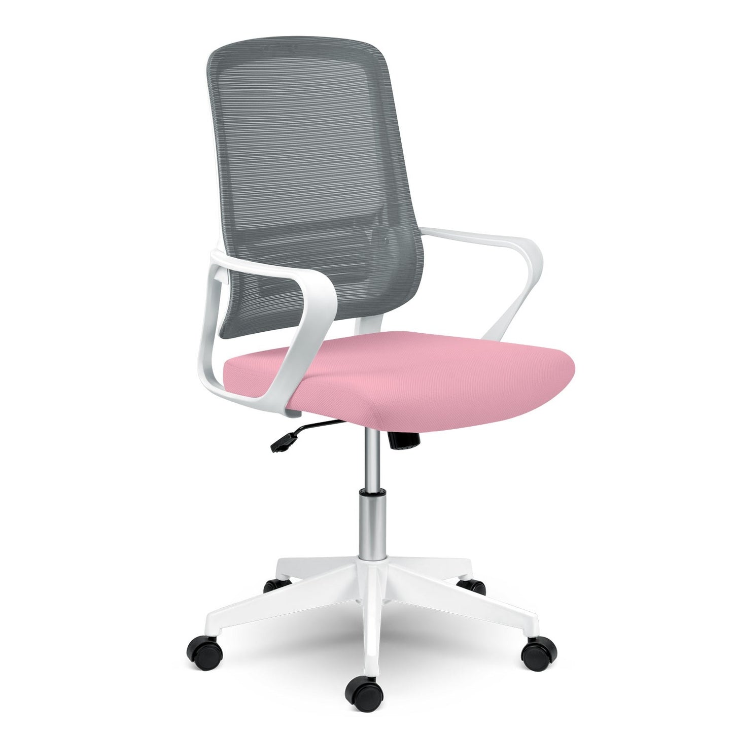 Sofotel Wizo micro-mesh office chair, white and pink