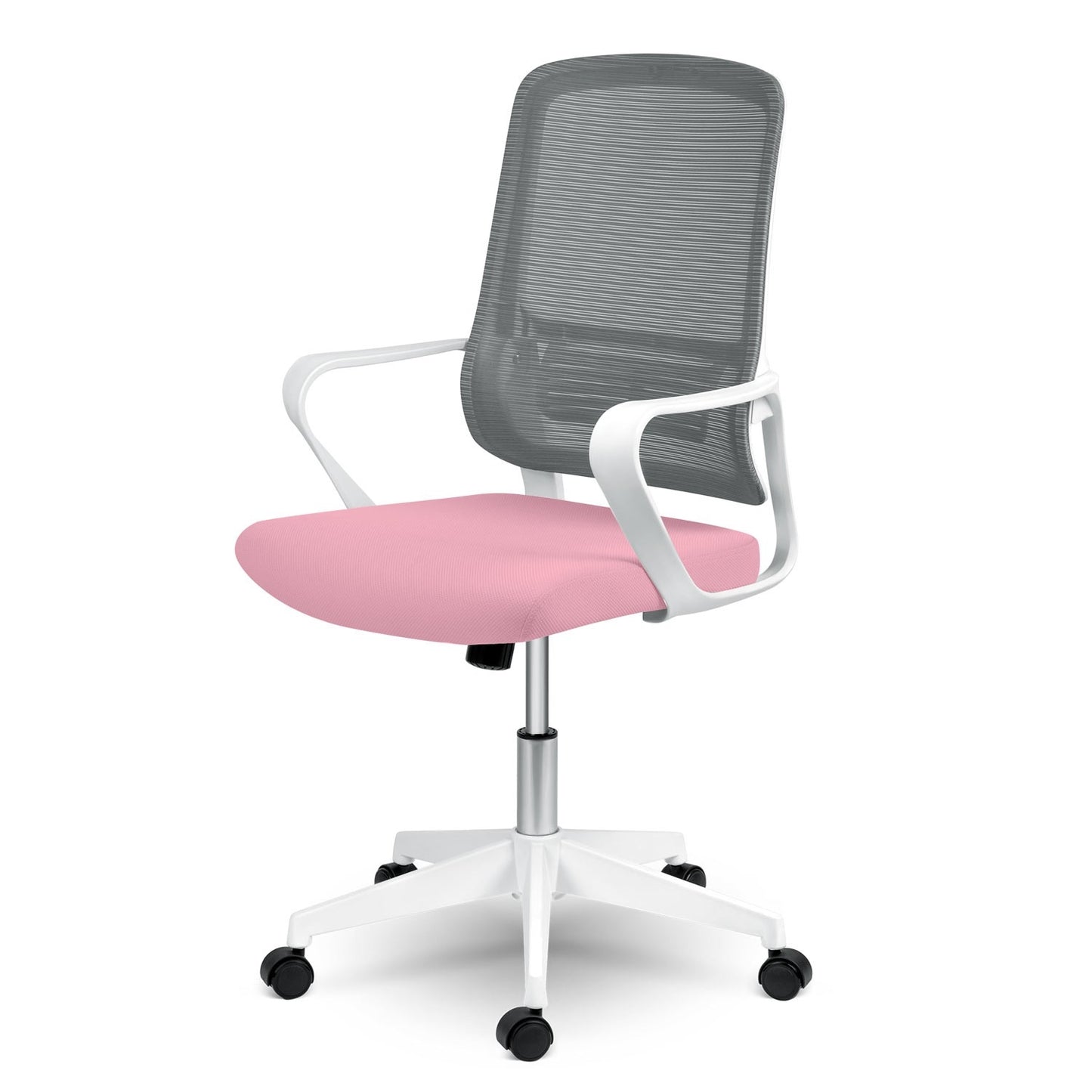 Sofotel Wizo micro-mesh office chair, white and pink