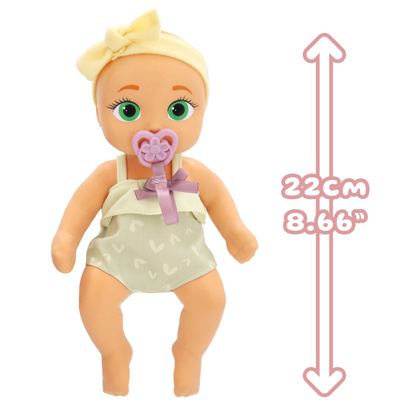 Soft Baby Doll with Outfit & Pacifier, 21 cm