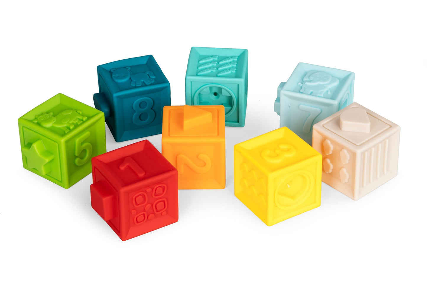 Soft rubber sensory blocks for children +6M