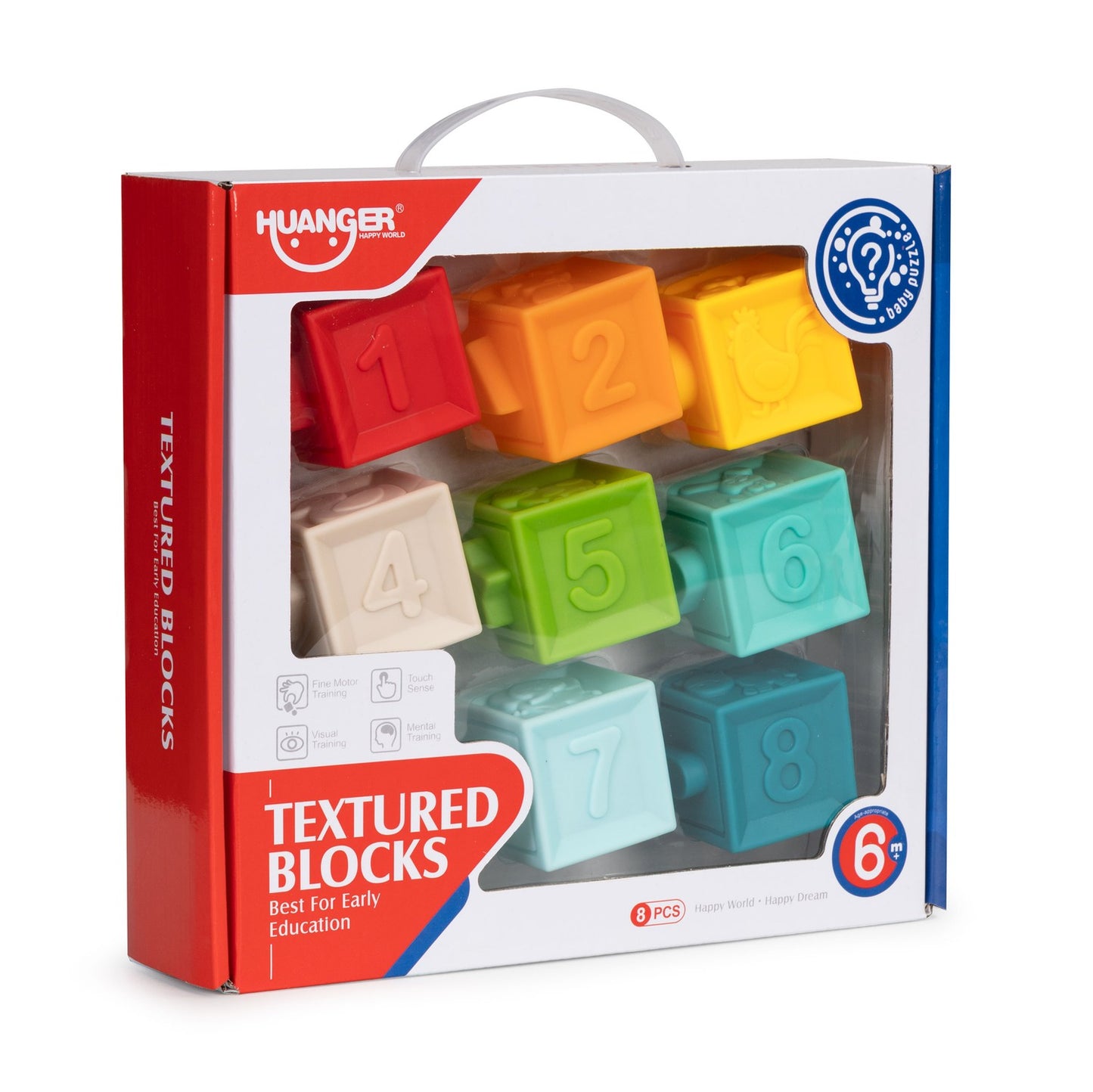 Soft rubber sensory blocks for children +6M