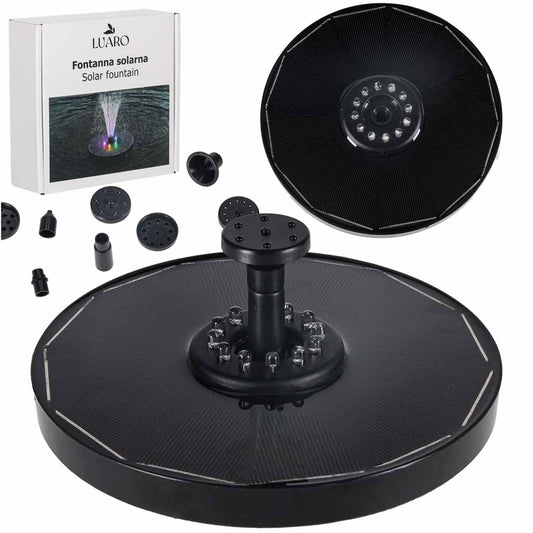 Solar Floating Fountain Pump, RGB LED, 8 Nozzles