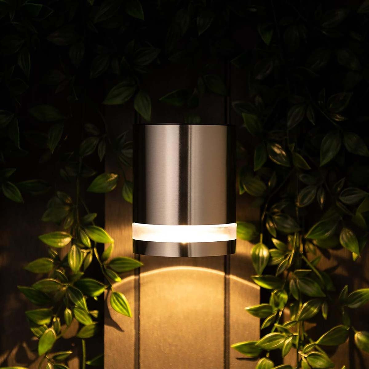 Solar Wall Lamp LEDs Silver