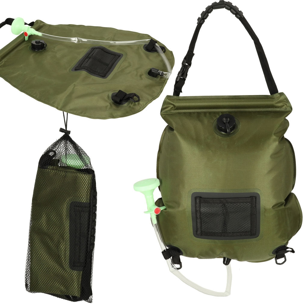 Solar camping field shower 20L XXL with thermometer