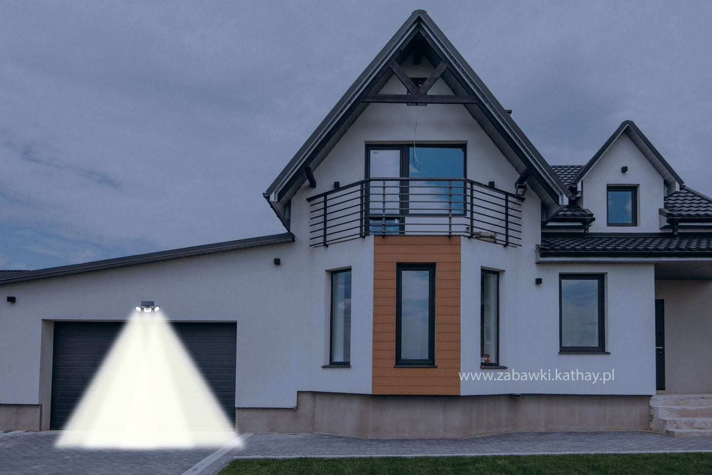 Solar garden LED lamp with motion sensor, 4 modes