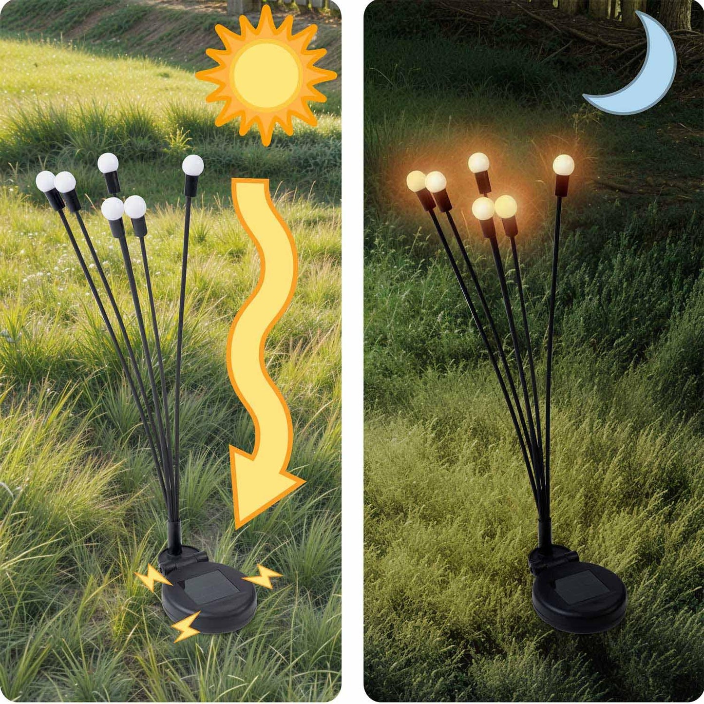 Solar lamp, fireflies, 2 pcs. Ilumen LS-101