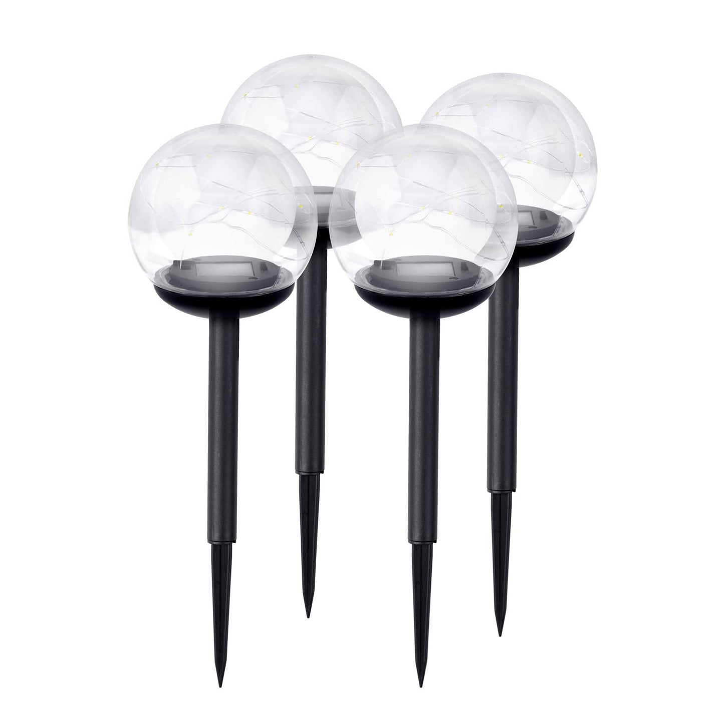 Solar lamp, transparent ball, 4 pcs. Ilumen LS-103