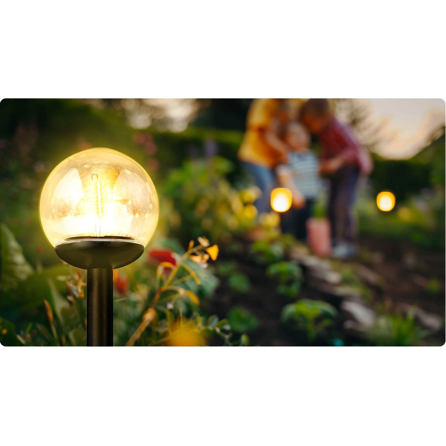 Solar lamp, transparent ball, 4 pcs. Ilumen LS-103