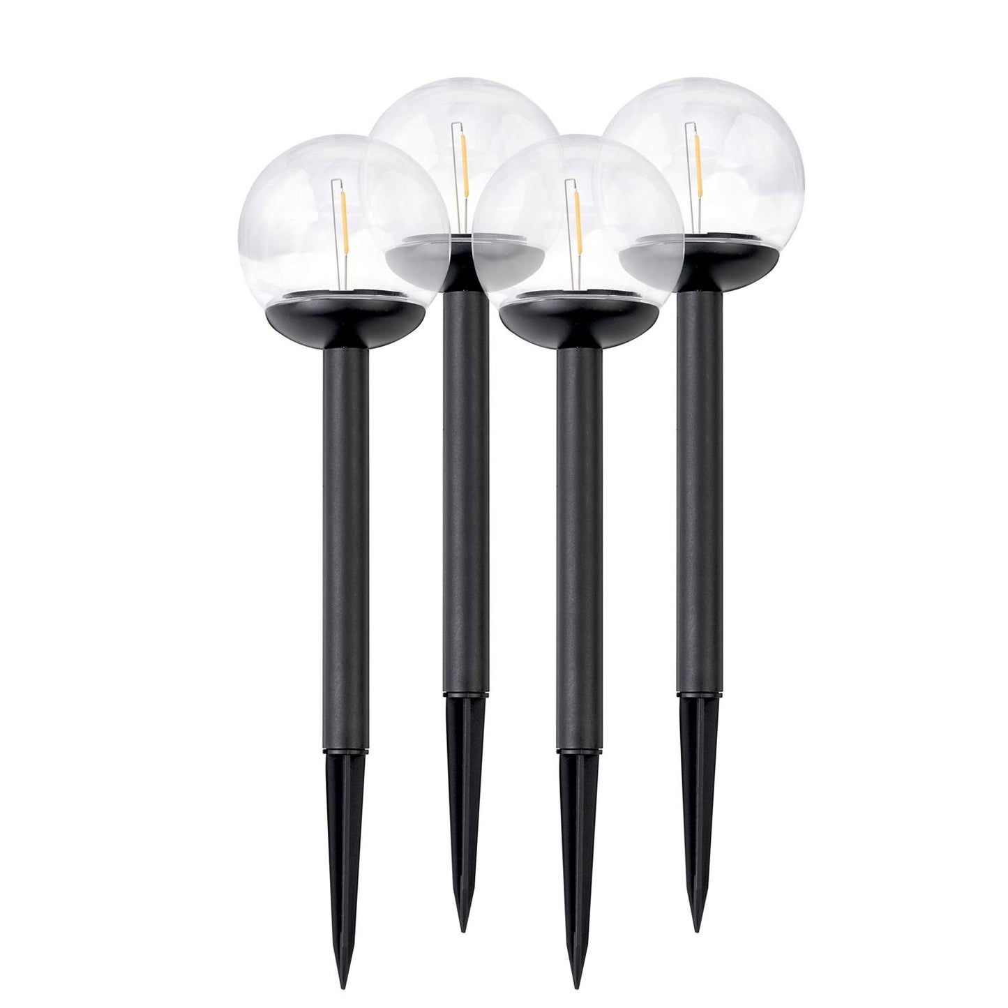 Solar lamp, transparent ball, 4 pcs. Ilumen LS-103