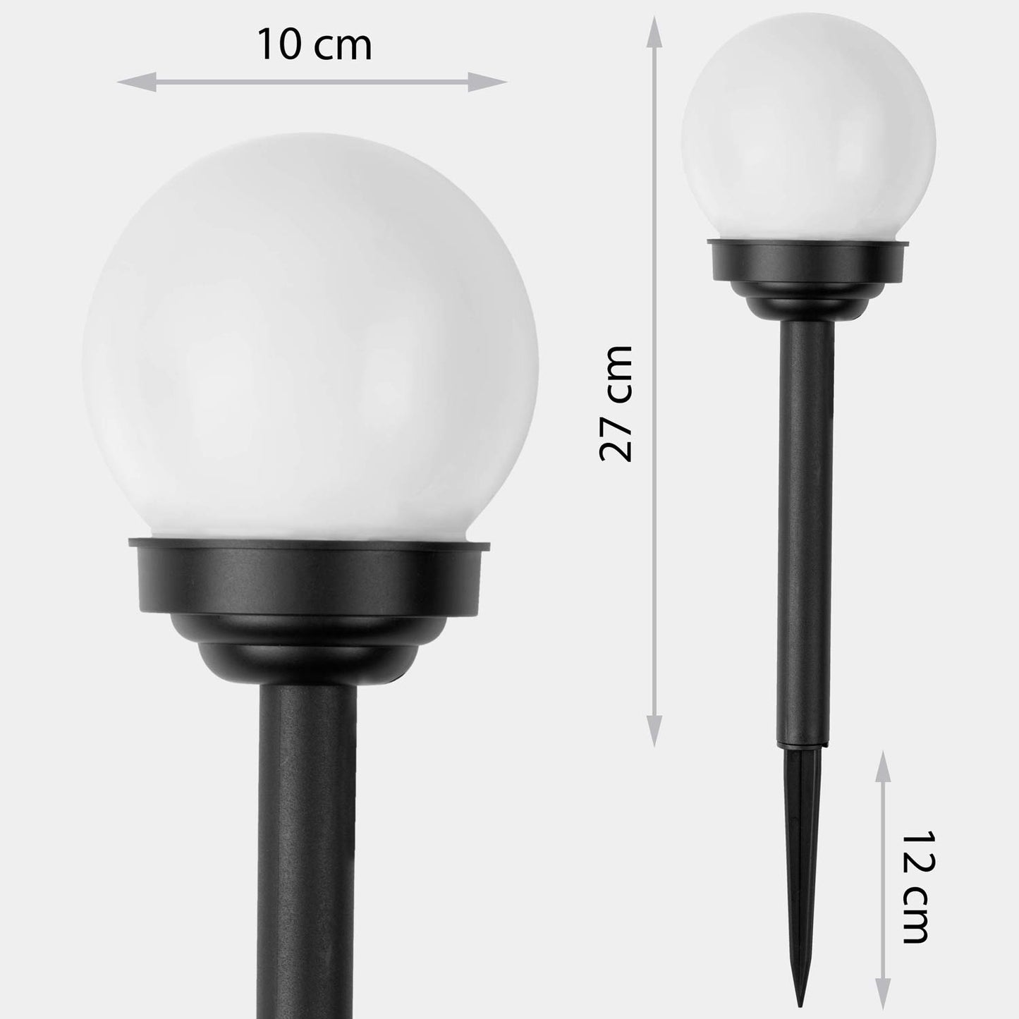 Solar lamp, white ball, 4 pcs. Ilumen LS-102