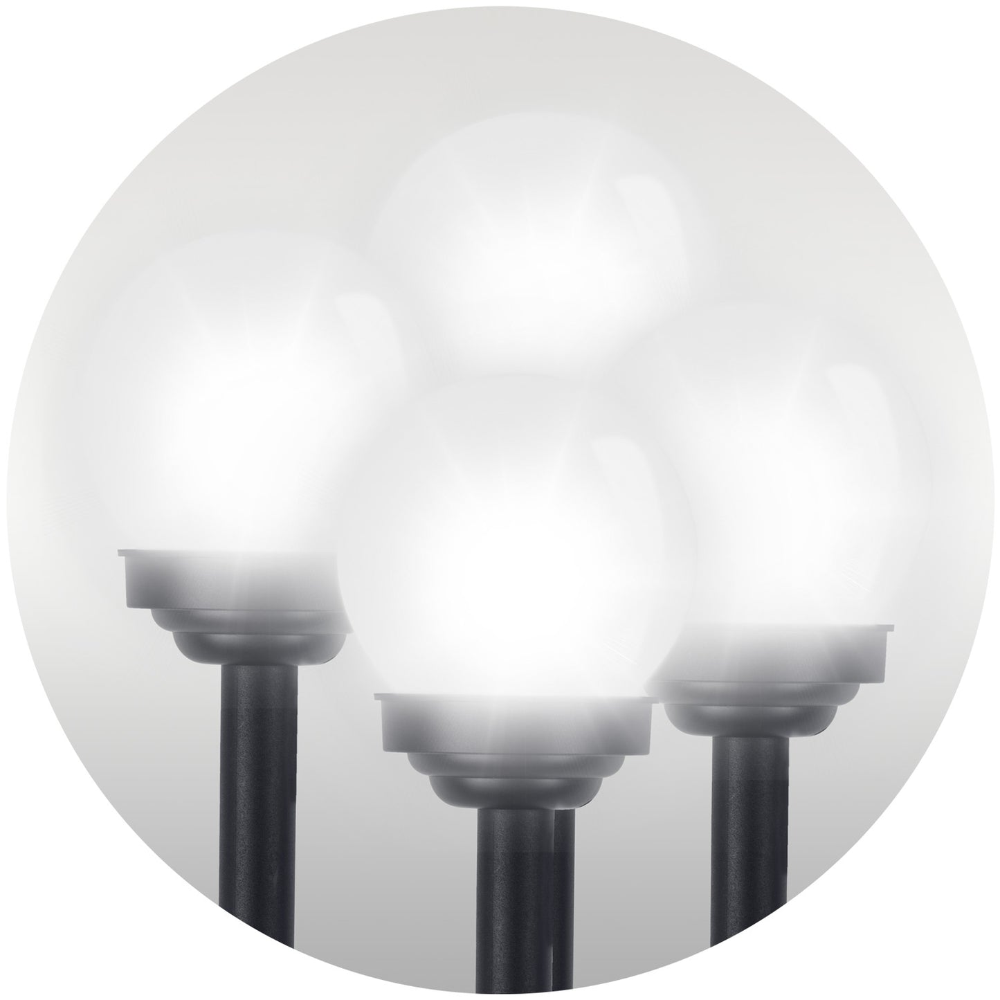 Solar lamp, white ball, 4 pcs. Ilumen LS-102