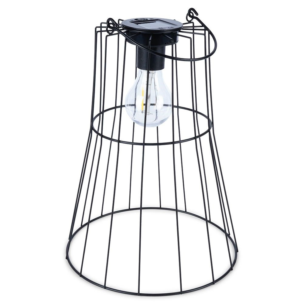 Solar lanterns in black metal - LED for garden & home