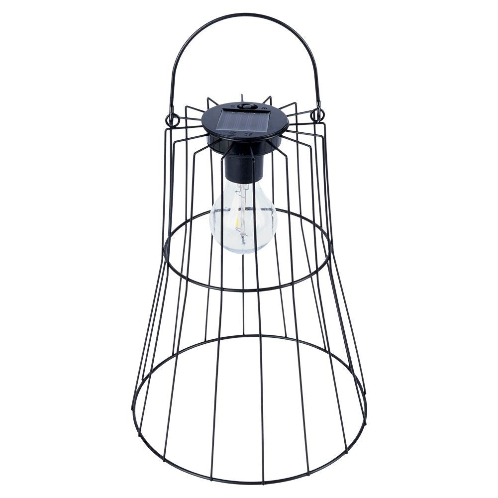 Solar lanterns in black metal - LED for garden & home