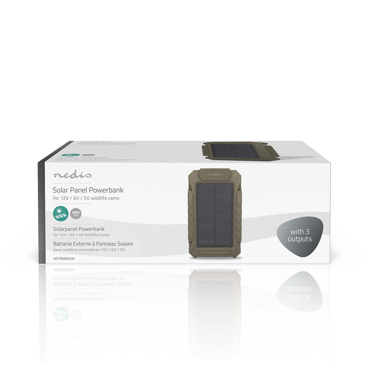 Solar panel | 5 / 6 / 12 V DC | 0.5 A / 1.0 A A | DC Jack | Accessories for: WCAM130GN / WCAM150GN / WCAM250GN / WCAM460GN