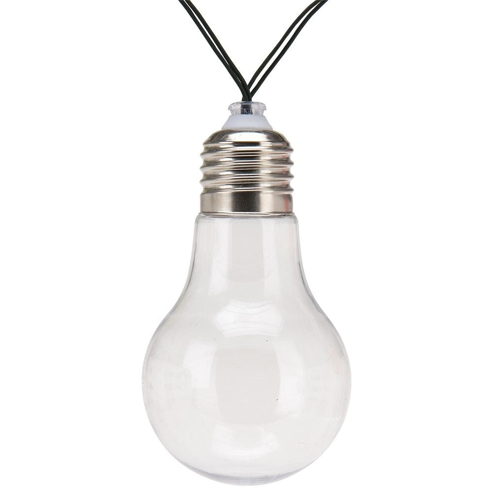 Solar-powered light string with 10 warm white LED lights