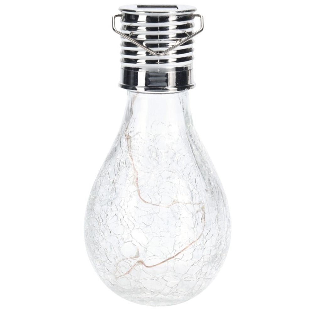 Solar powered weatherproof lamp for outdoor use