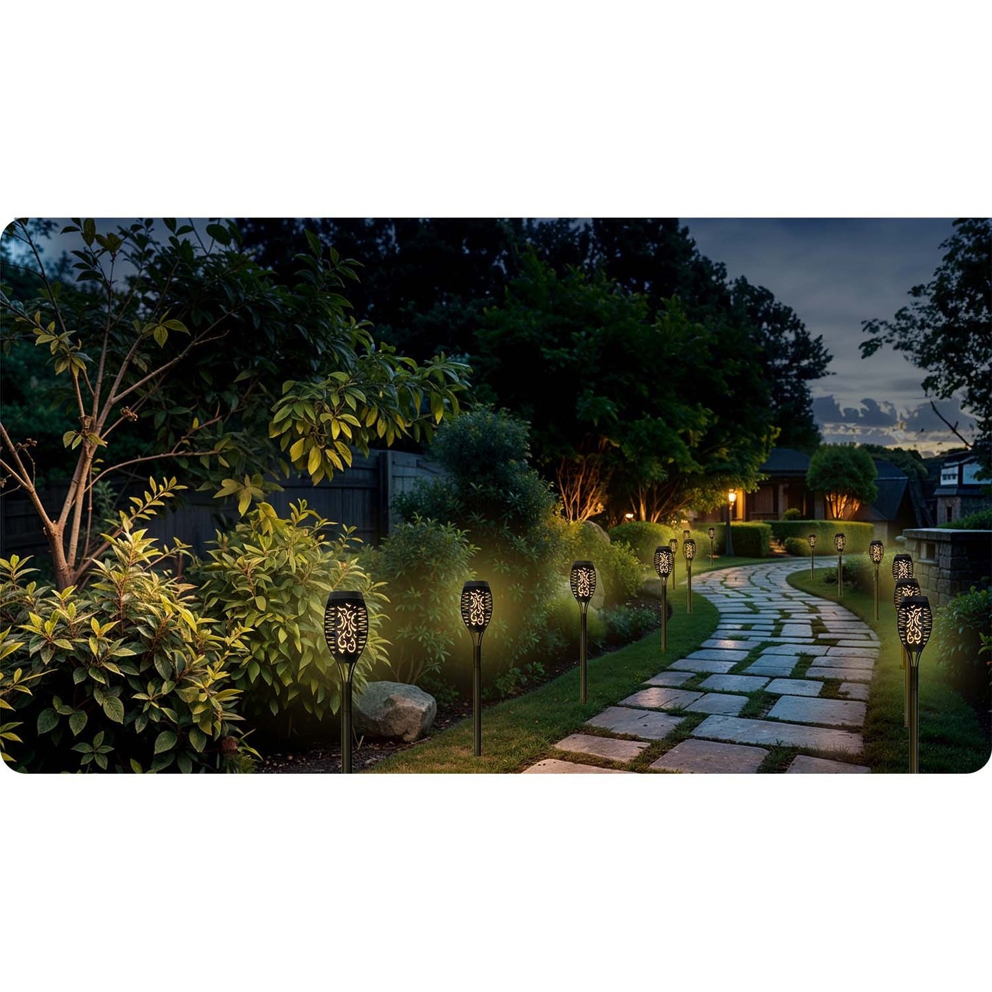 Solar torch lamp 2 pcs Ilumen LS-100
