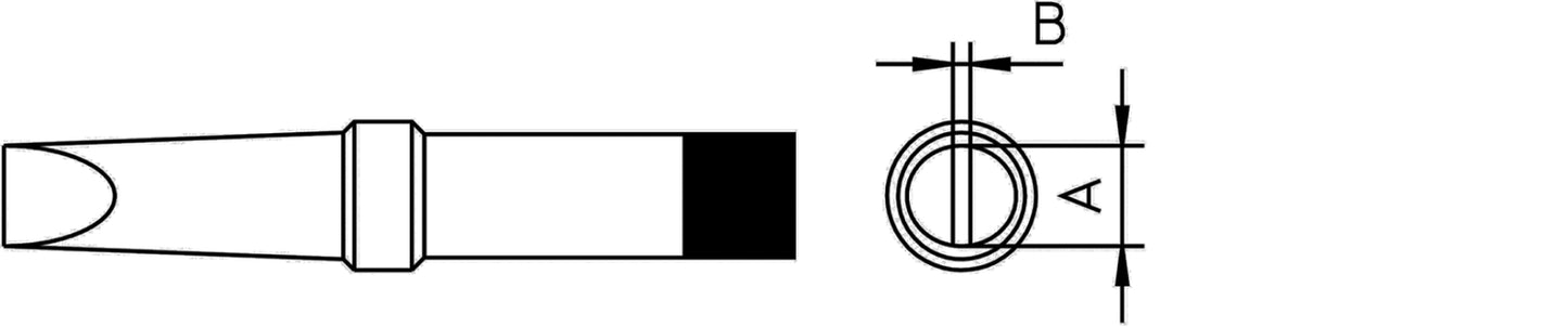 Soldering tip 0.8 x 0.4 mm 370 ˚C