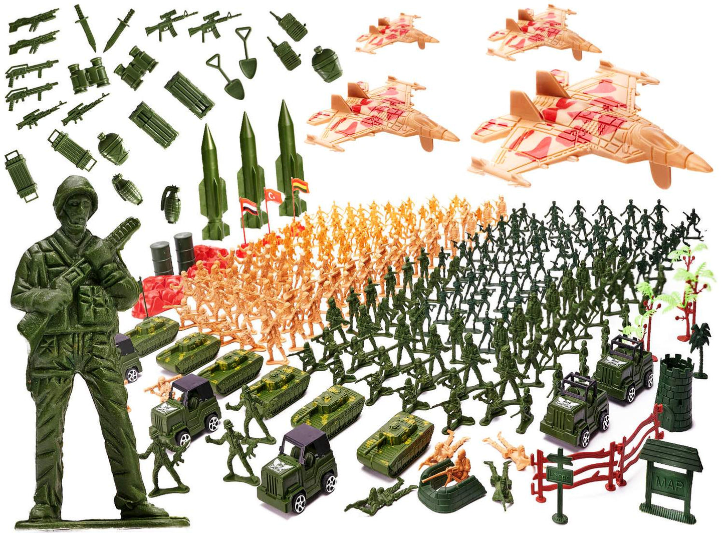 Soldiers military base figures set 307el.