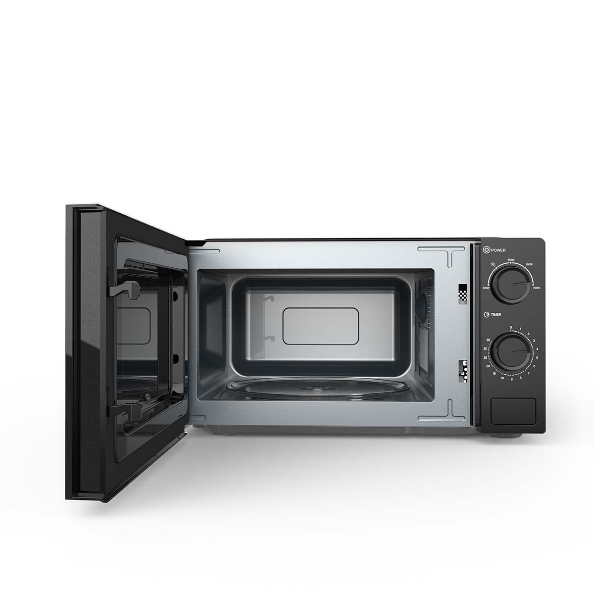 Solo Microwave Oven, 700W, 20L, 5 Power Levels, Black