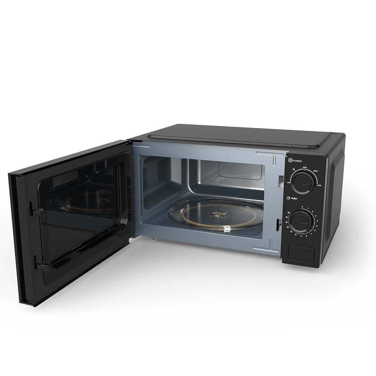 Solo Microwave Oven, 700W, 20L, 5 Power Levels, Black