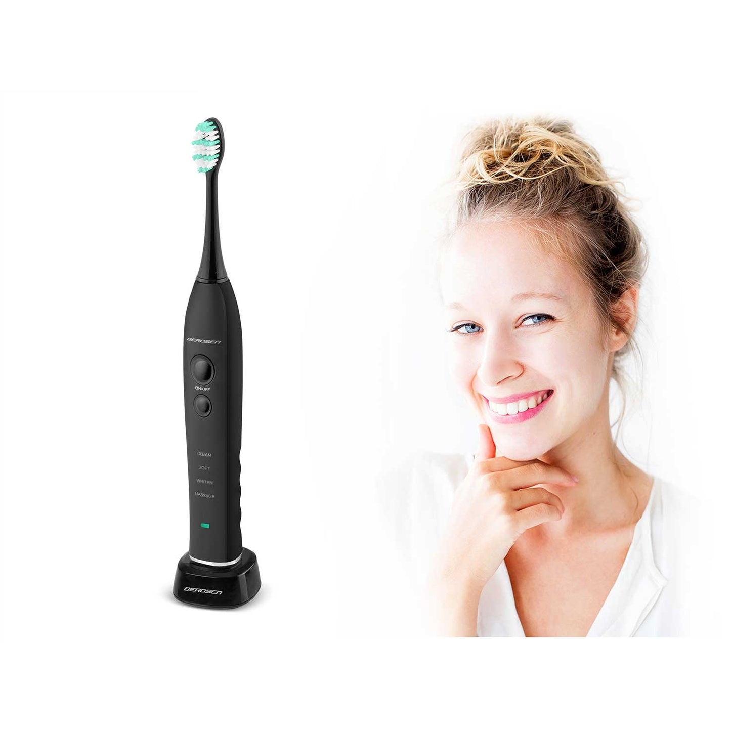 Sonic Toothbrush Set with Case, Black