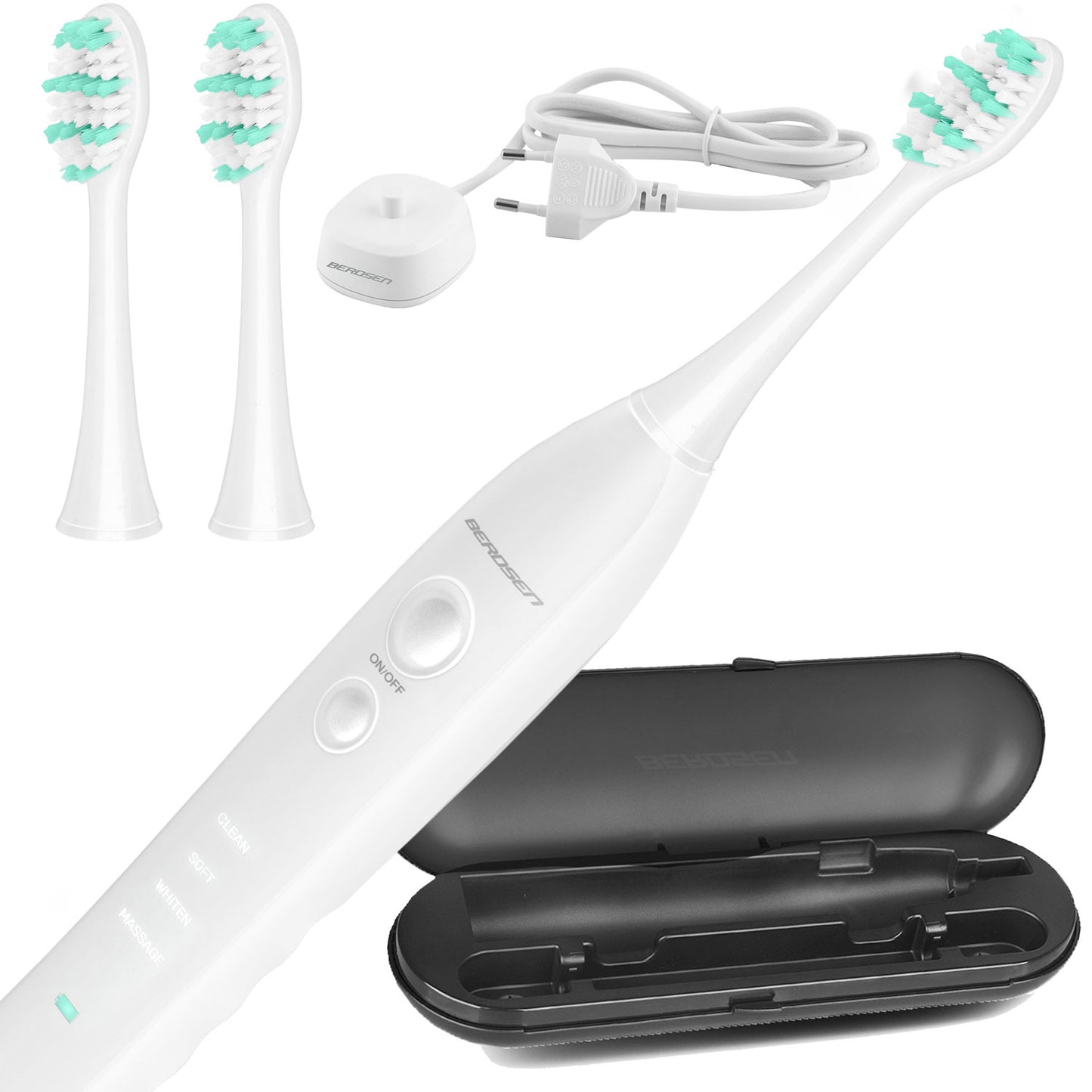 Sonic Toothbrush Set with Case, White