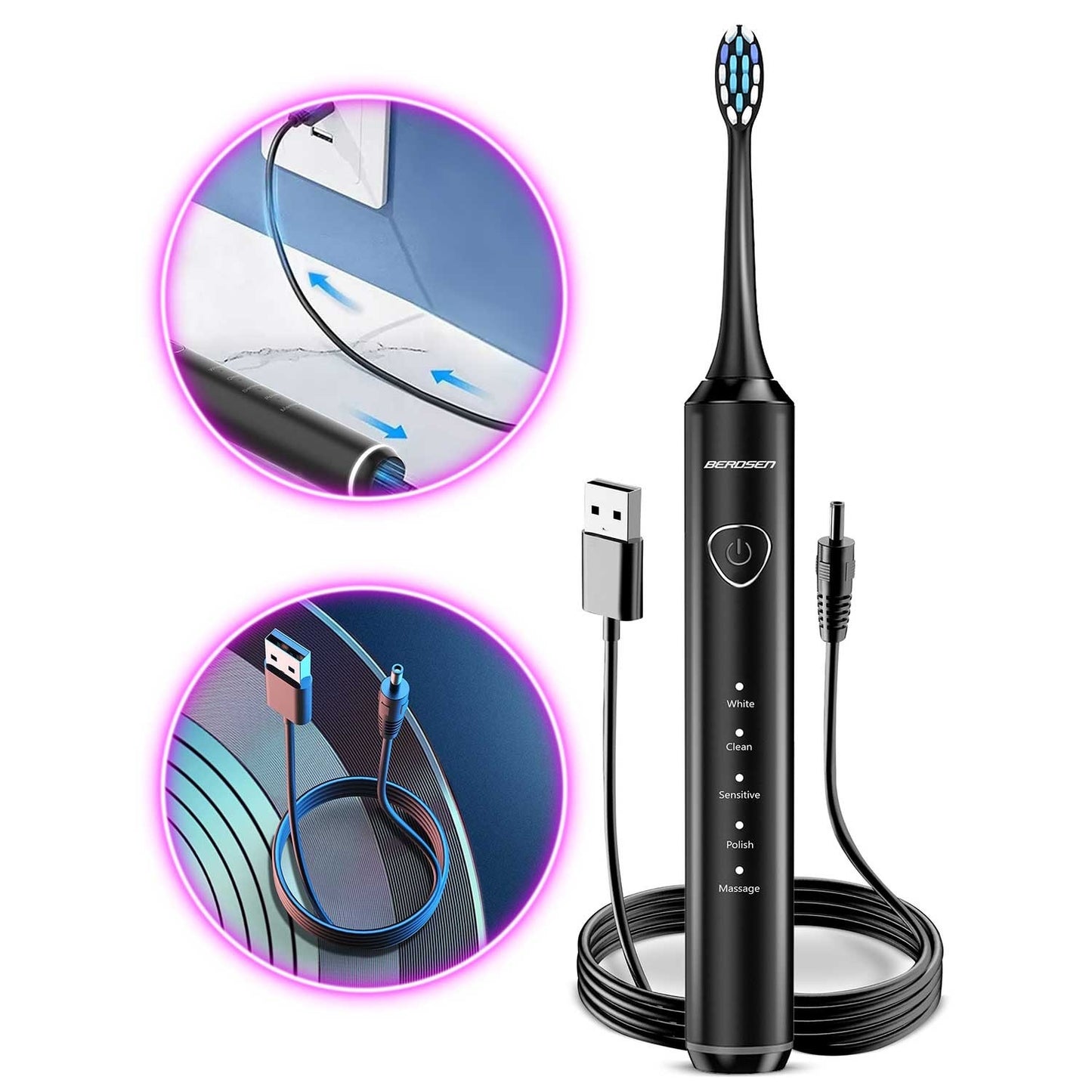 Sonica B5 sonic toothbrush, black