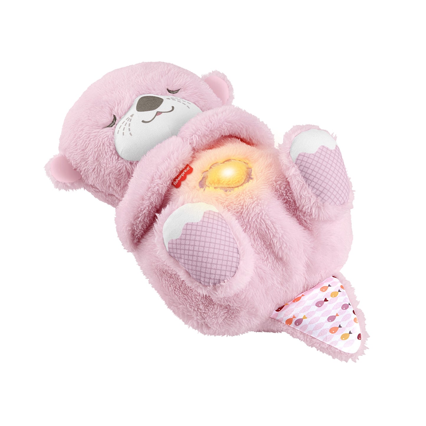 Soothing Pink Otter Toy with Calming Sounds & Light