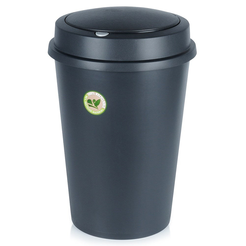 Sophink 47L in durable black plastic with double opening lid