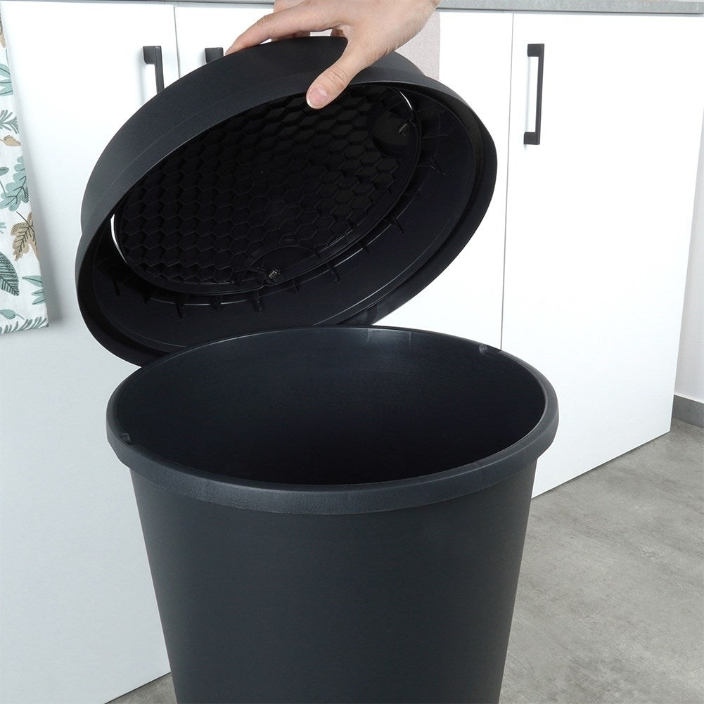 Sophink 47L in durable black plastic with double opening lid