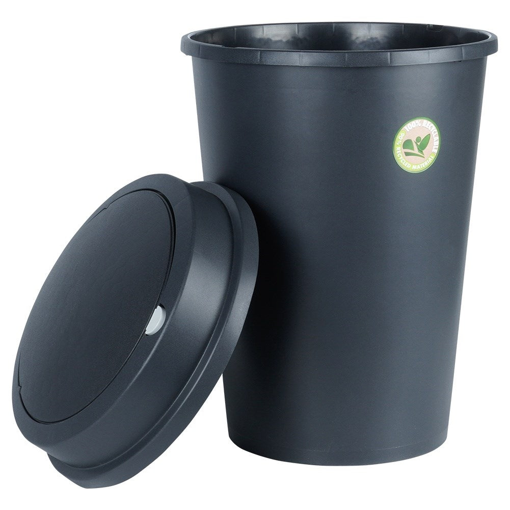 Sophink 47L in durable black plastic with double opening lid