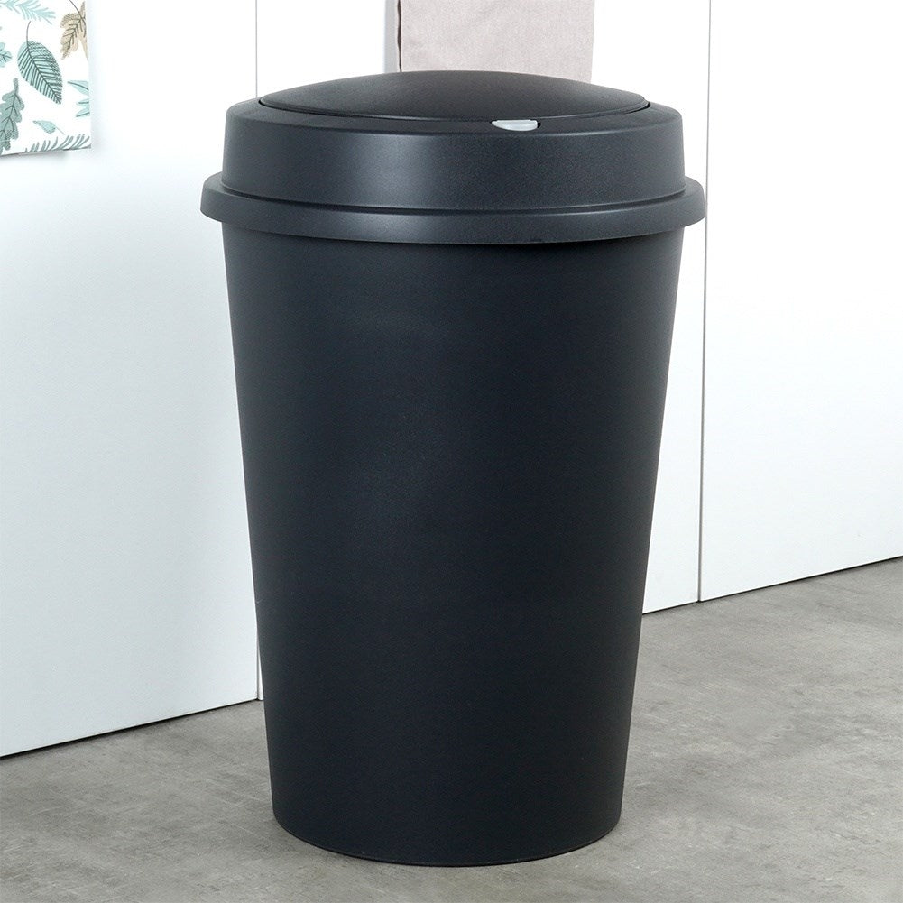 Sophink 47L in durable black plastic with double opening lid