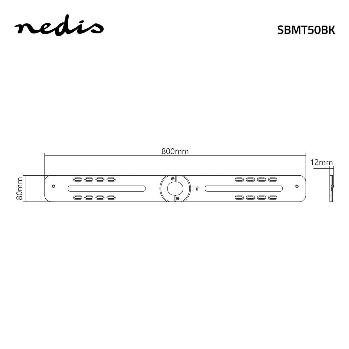 Soundbar Mount | Compatible with: Sonos® PLAYBAR™ | Wall | 15 kg | Fixed | ABS / Steel | Black