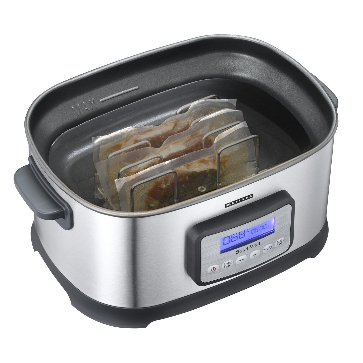 Sous Vide Cooker, 6L Capacity, 520W, Black/Stainless Steel