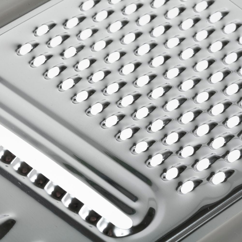 Space-saving kitchen grater with three blades for all needs