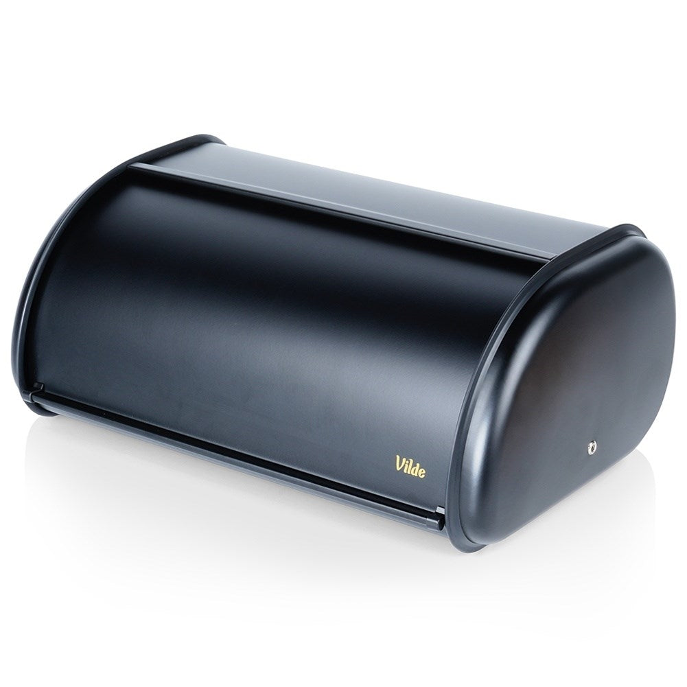 Spacious Bread Box in Black Stainless Steel