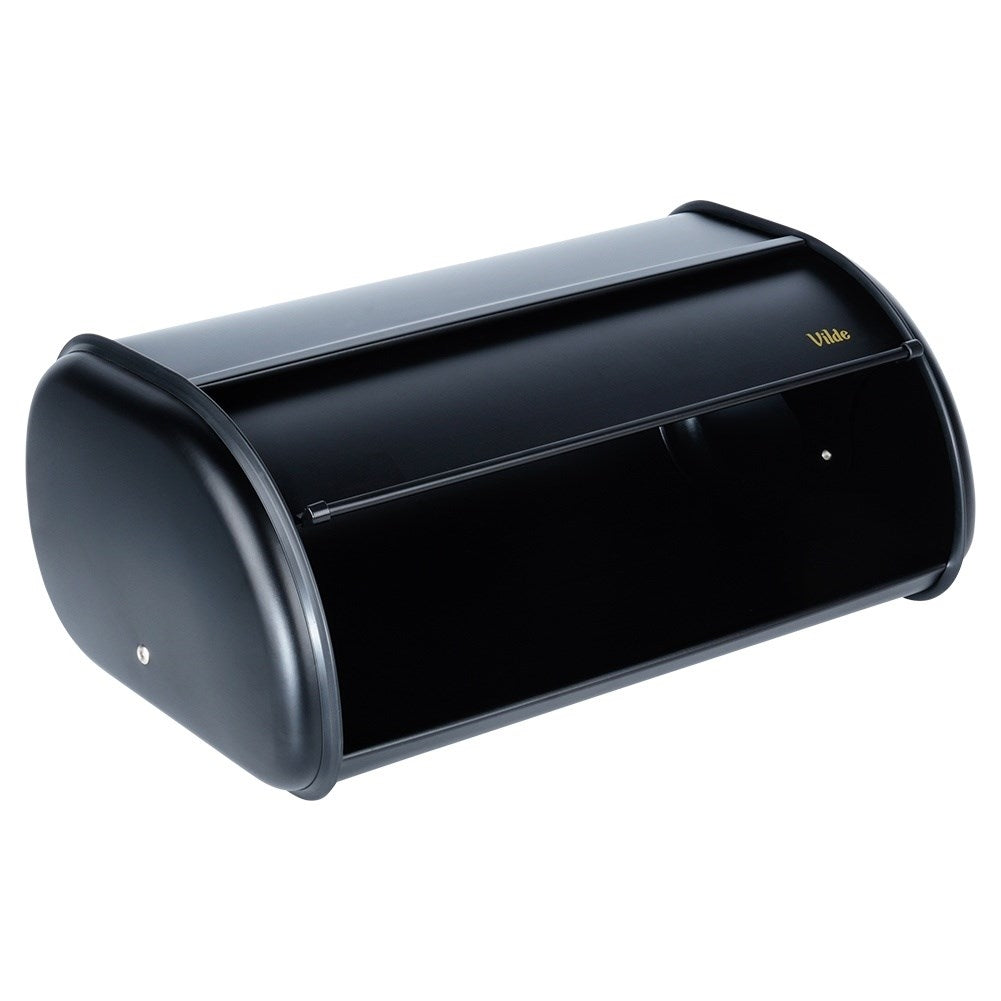 Spacious Bread Box in Black Stainless Steel