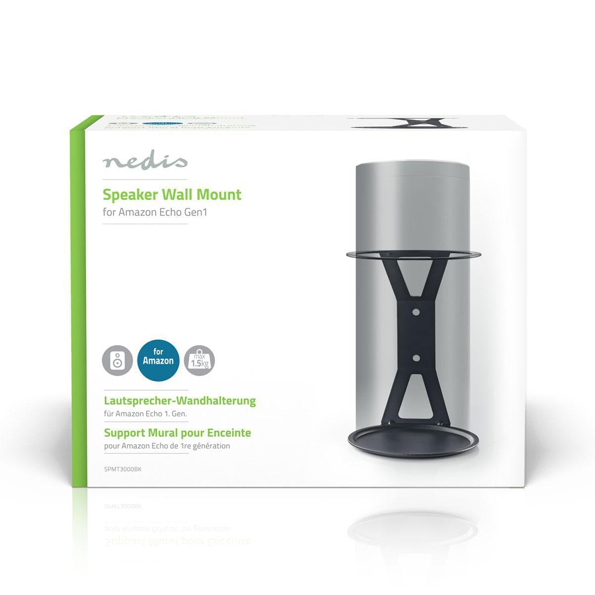 Speaker Bracket | Compatible with: Amazon Echo Gen1 | Wall | 1.5 kg | Fixed | Steel | Black