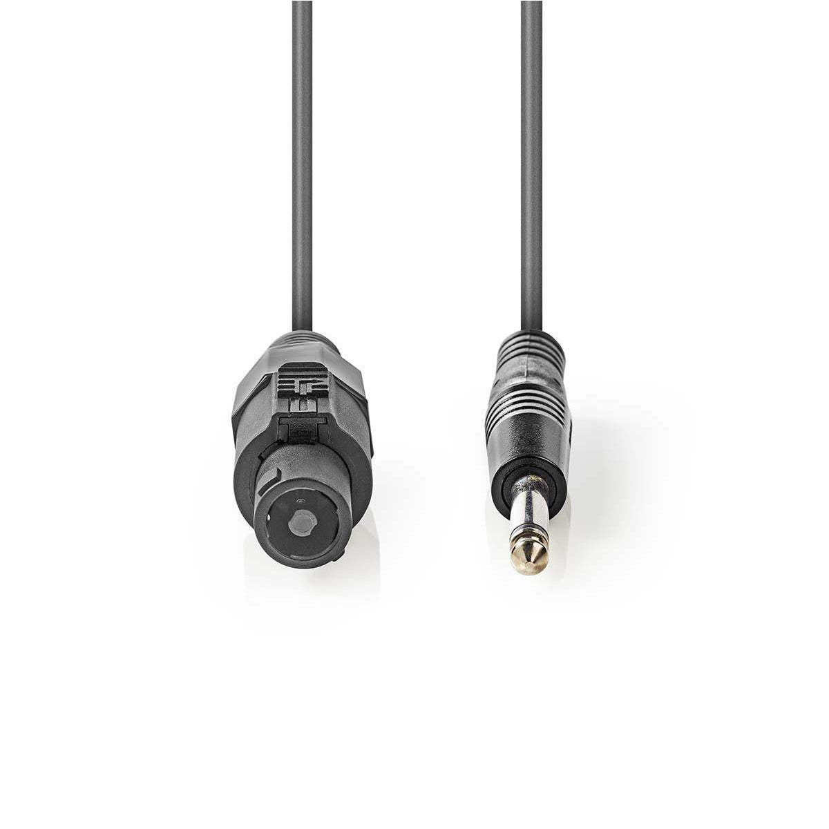 Speaker Cable, Copper, 10m, Dark Grey, PVC Coated