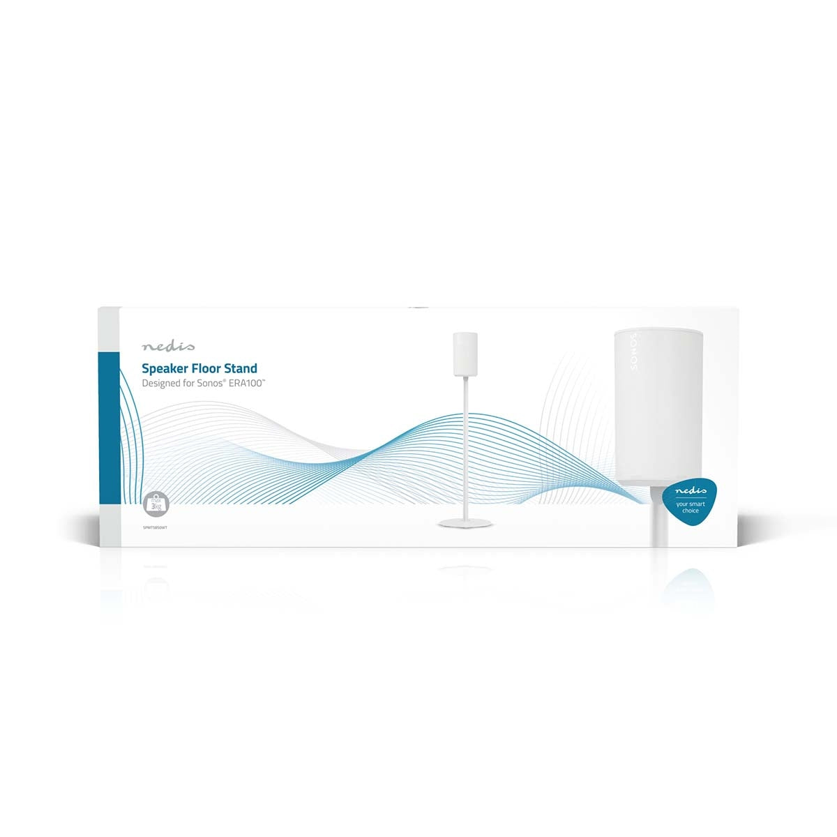 Speaker Mount | Compatible with: Sonos® Era100 | Stand | 3 kg | Fixed | ABS / Metal | White