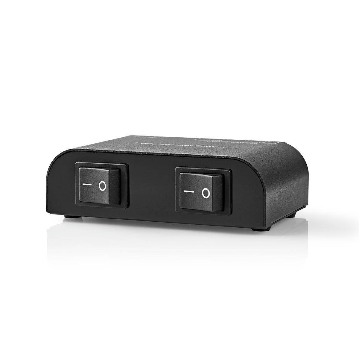 Speaker control box | 2-Port port(s) | Terminal clamps | Speaker Impedance: 4-16 Ohm | Max load per Channel: 150 W | Aluminum | Black